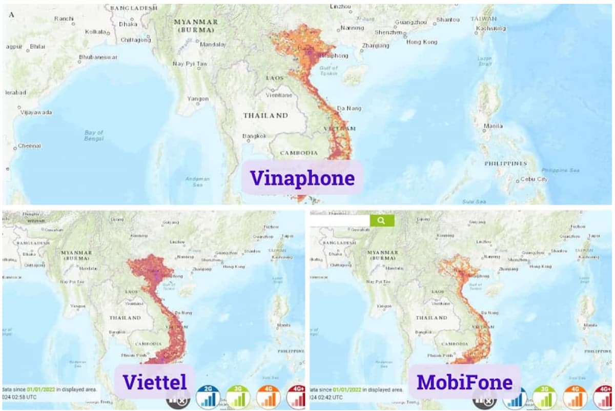 Mobile coverage in vietnam